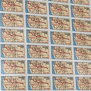 MNH 1993 Oregon Trail Issue Sheet of 50 29c Stamps Scott #2747